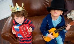 Children playing musical instruments
