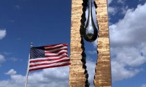 September 11th Memorial called To the Struggle Against World Terrorism. A gift from Russia. Sculptor Zurab Tserateli.