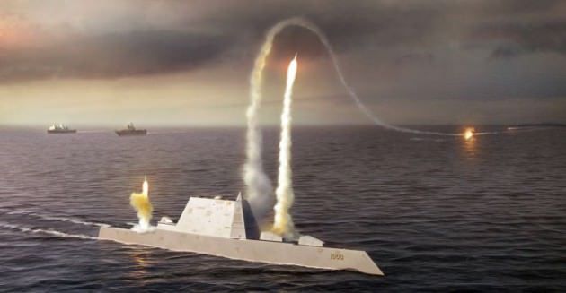 USS Zumwalt rendering