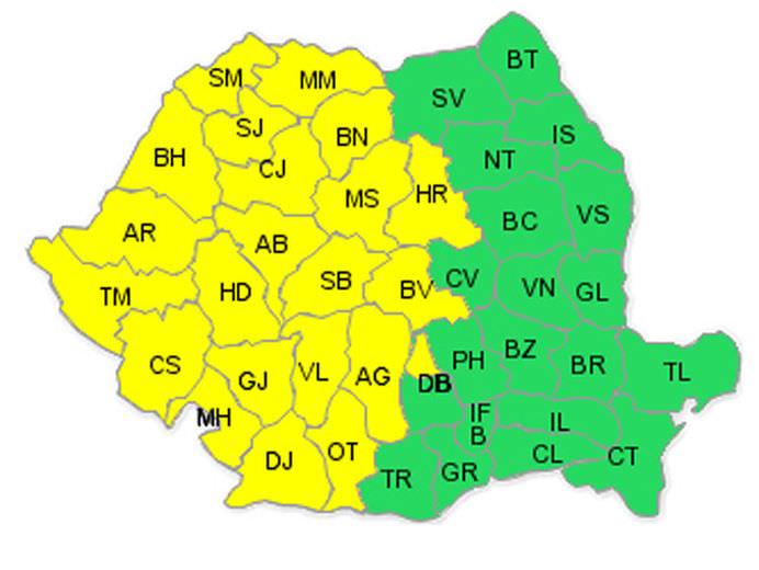 Se intorc ploile Peste 20 de judete afectate de avertizarea COD GALBEN de ploi!1