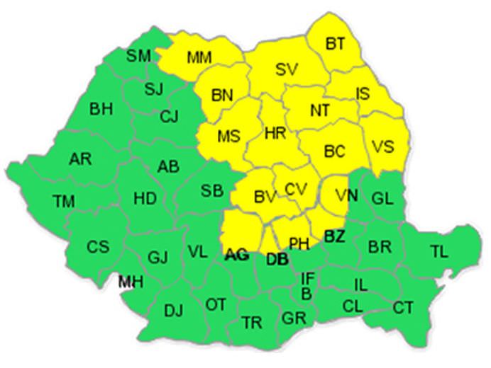 Se intorc ploile Peste 20 de judete afectate de avertizarea COD GALBEN de ploi!2