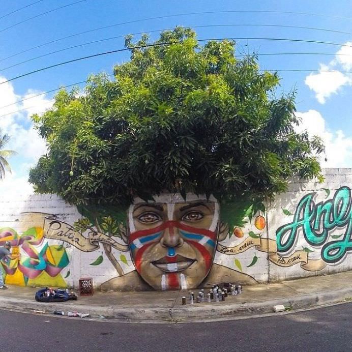 IMAGINI REALISTE cu desene graffiti care interactioneaza direct cu NATURA!13