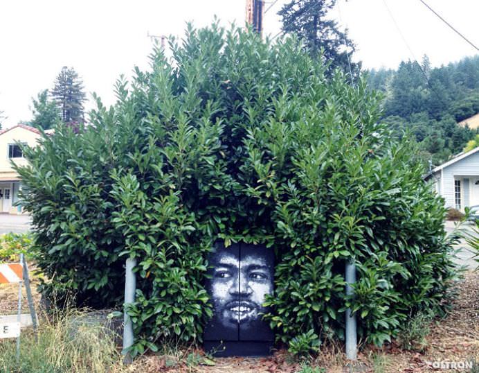 IMAGINI REALISTE cu desene graffiti care interactioneaza direct cu NATURA!19