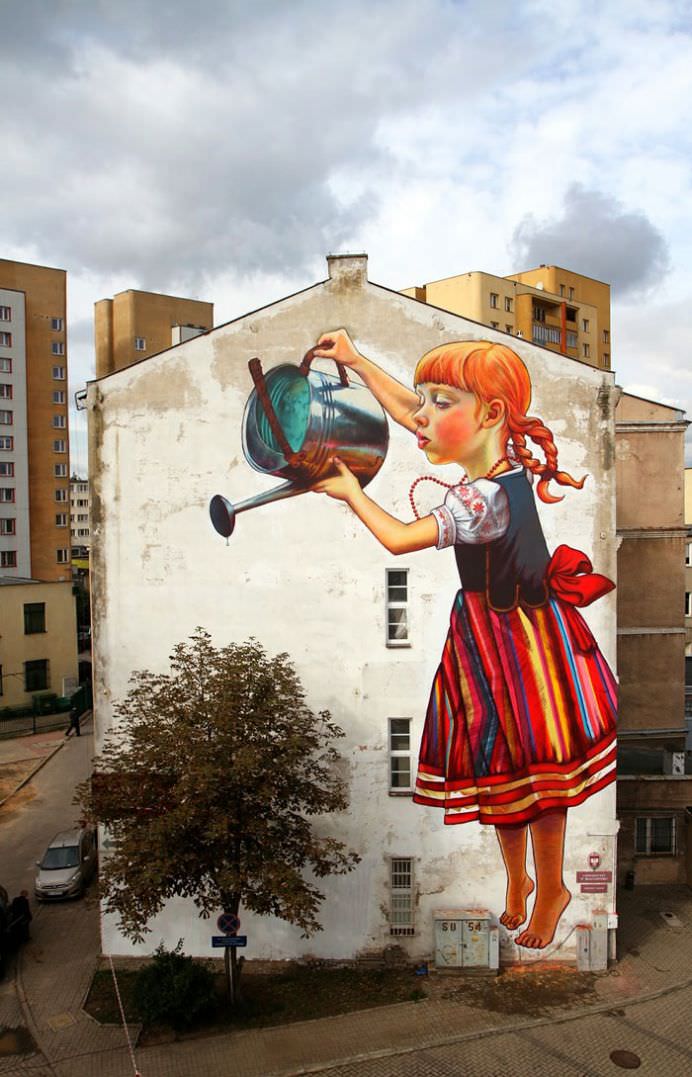 IMAGINI REALISTE cu desene graffiti care interactioneaza direct cu NATURA!2