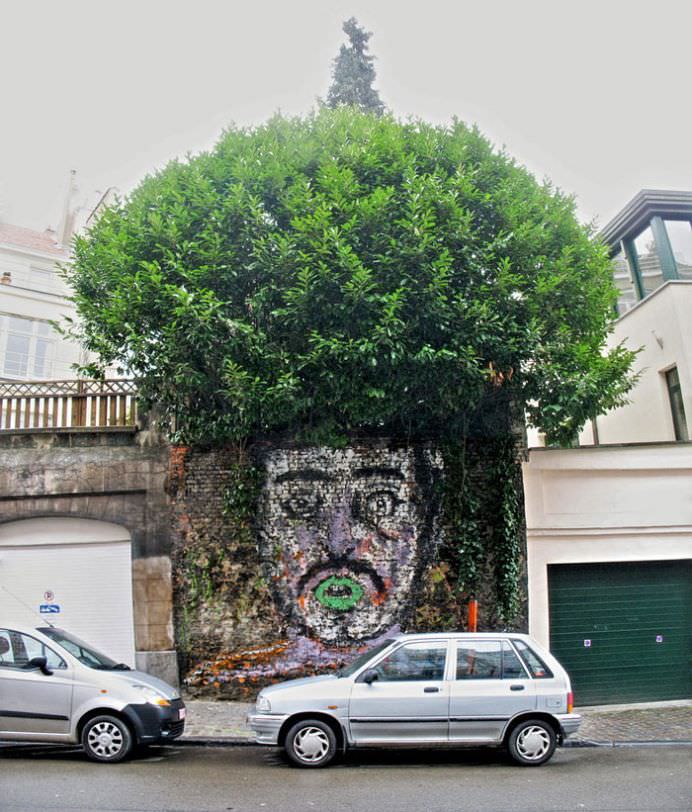 IMAGINI REALISTE cu desene graffiti care interactioneaza direct cu NATURA!27