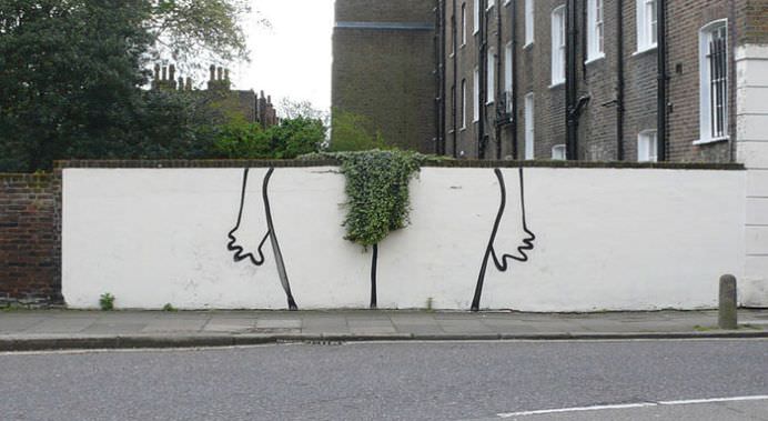 IMAGINI REALISTE cu desene graffiti care interactioneaza direct cu NATURA!5