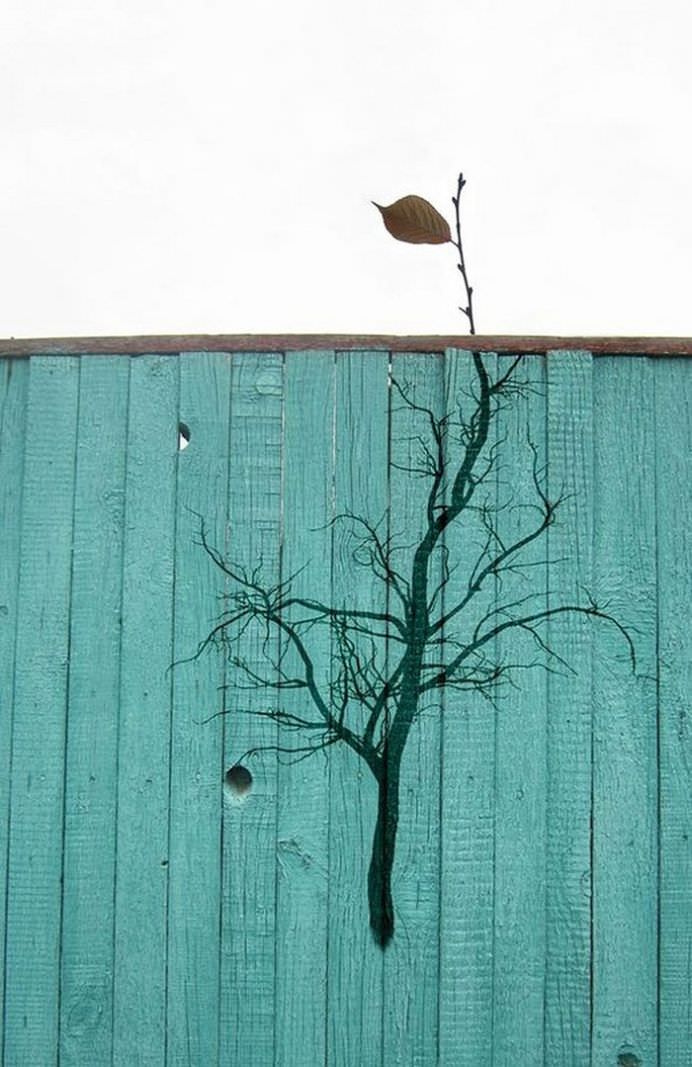 IMAGINI REALISTE cu desene graffiti care interactioneaza direct cu NATURA!9