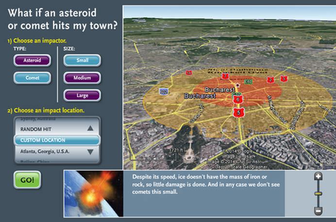 Ce s-ar intampla cu BUCURESTIUL in cazul in care va fi lovit de un ASTEROID3