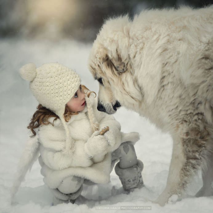 IMAGINI EMOTIONANTE cu CAINI cu suflet mare care au grija de COPII mici!1