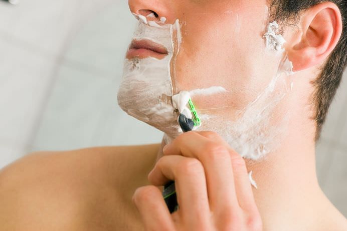 Man shaving