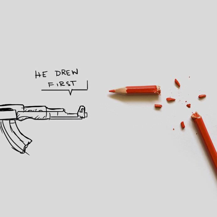 Creionul este mai puternic decat sabia! 28 de CARICATURISTI aduc un OMAGIU victimelor atacului de la Charlie Hebdo!9